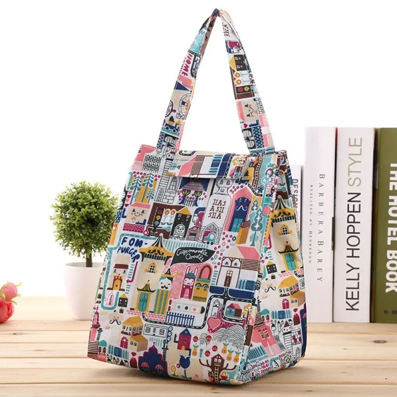 Lunch Bags with Pattern - White