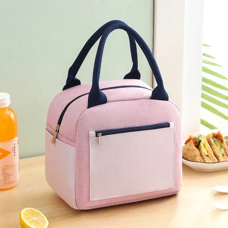 Lunch Bags with Salad Container - Pink