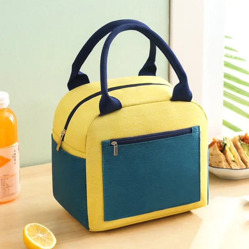 Lunch Bags with Salad Container - Yellow-Green