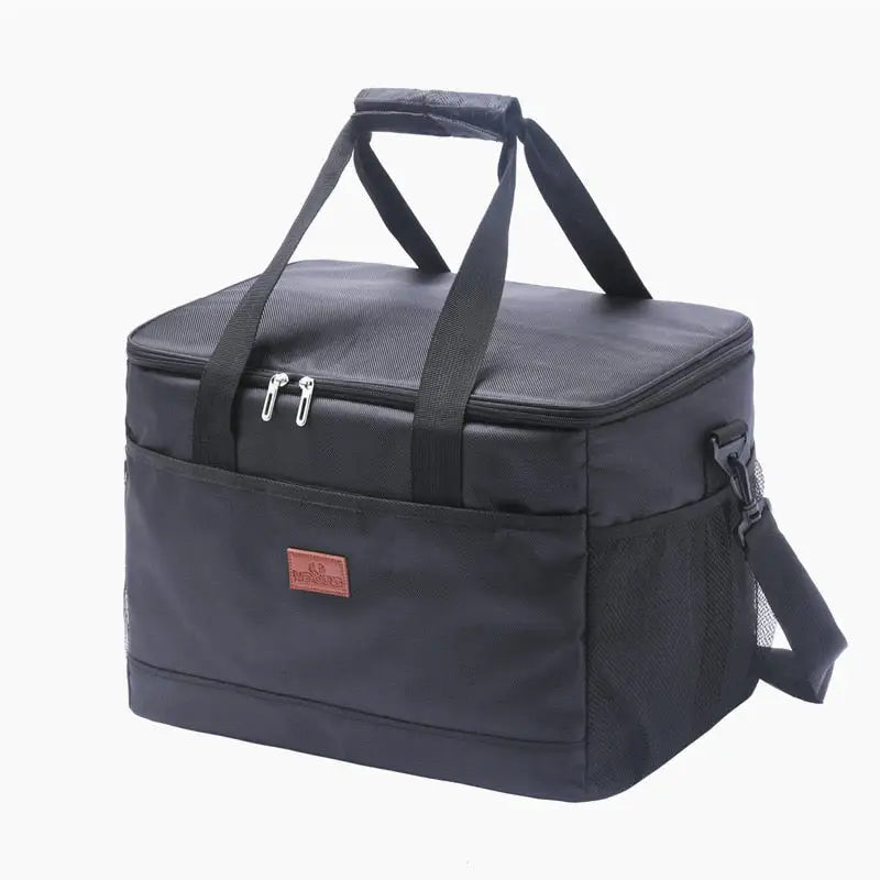 Lunch Bags with Side Pocket - Black