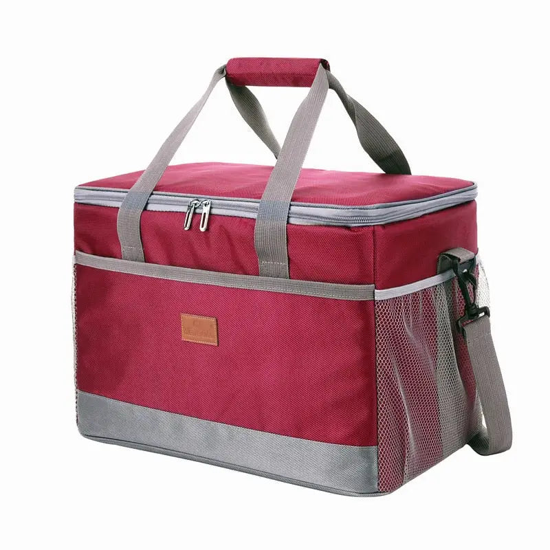 Lunch Bags with Side Pocket - Claret