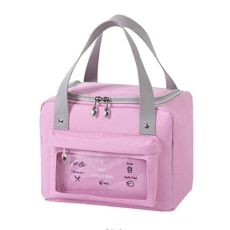 Lunch Bags with Utensils - Pink / 23.5x14x18.5cm