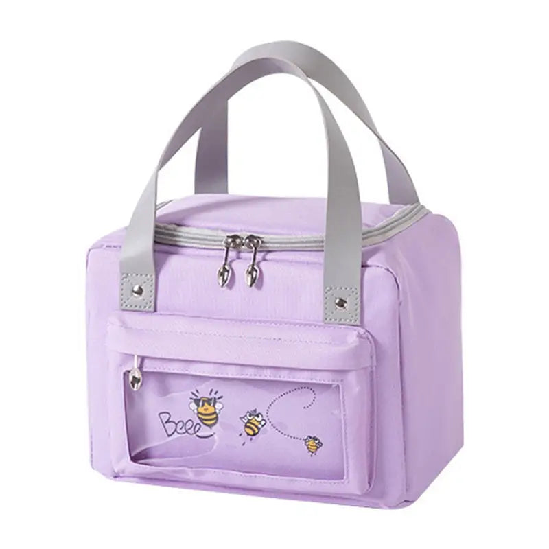 Lunch Bags with Utensils - Purple / 23.5x14x18.5cm