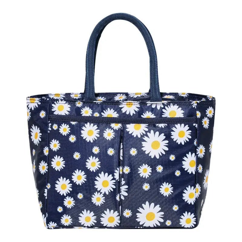 Lunch Bags with Zipper Closure - Navy Blue / 33 14 20cm