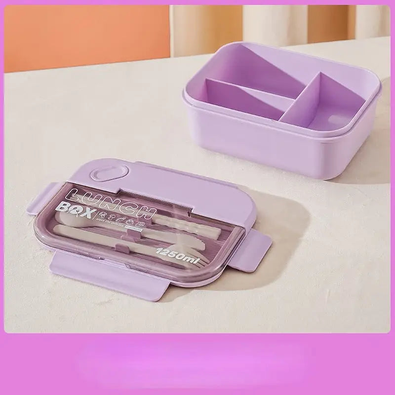 Lunchbox Anime - 3 Grid Purple