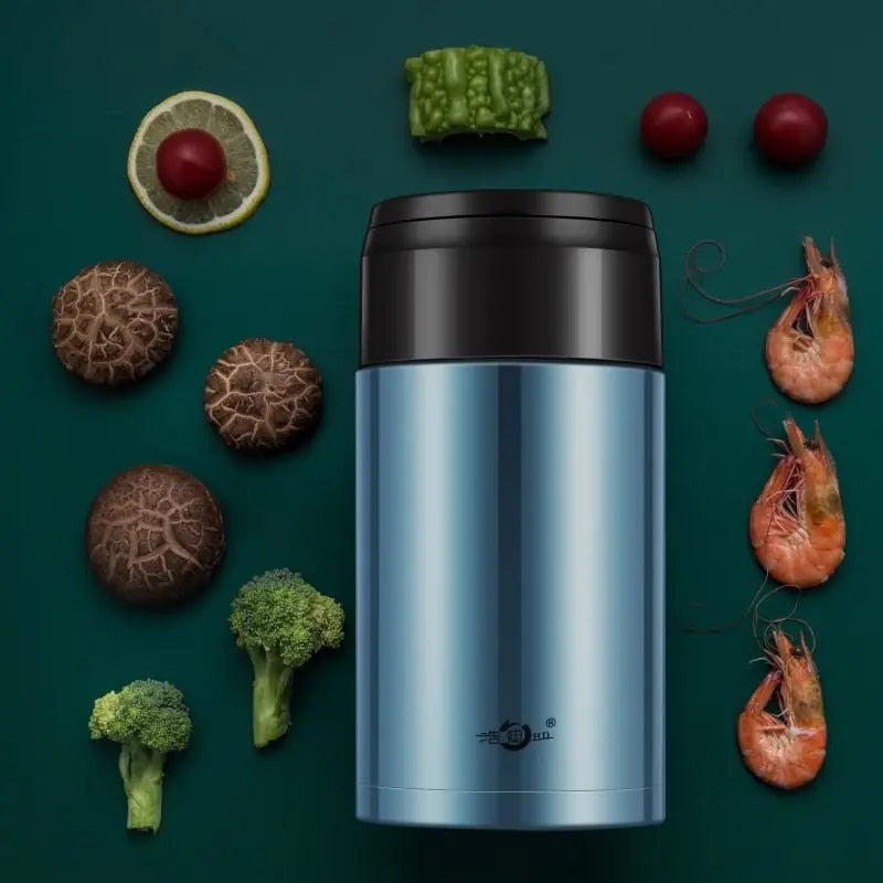 Lunchbox with Thermos - Blue / 1200ML