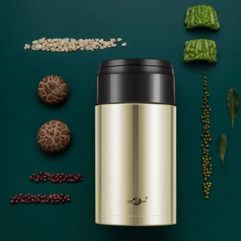 Lunchbox with Thermos - Gold / 1200ML