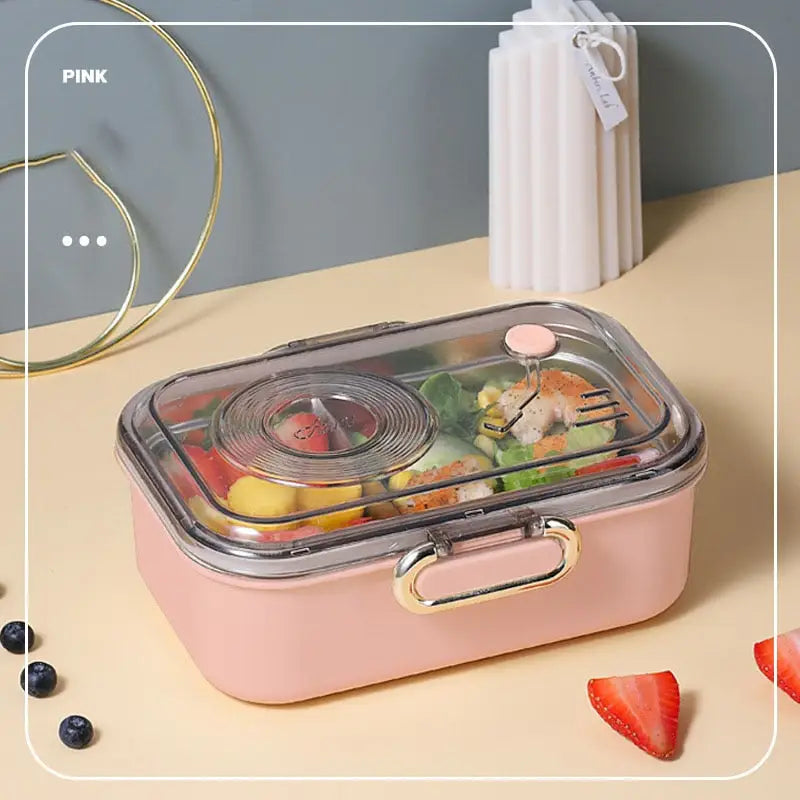 Metal Bento Lunch Box - Pink