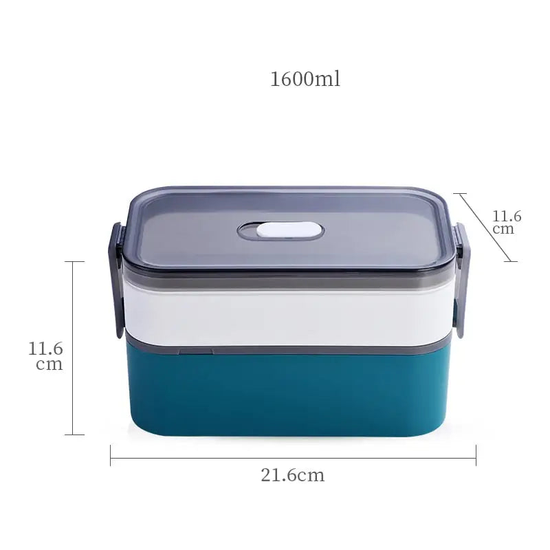 Microwave Safe Bento Box - Blue / 1