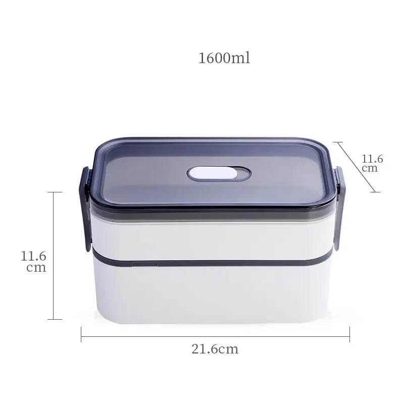 Microwave Safe Bento Box - White / 1
