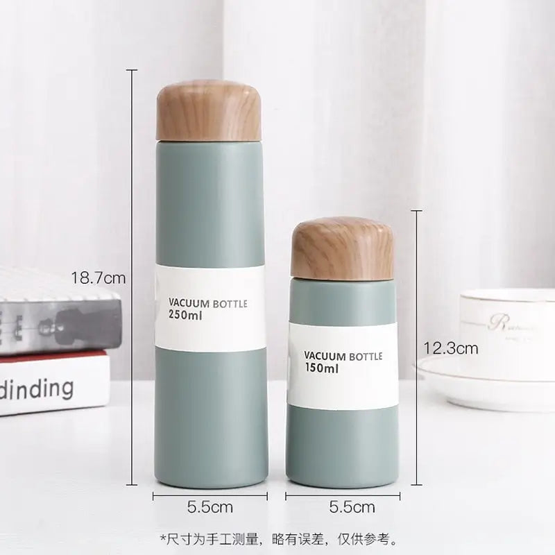 Mini Bamboo Lid Stainless Steel Water Bottle