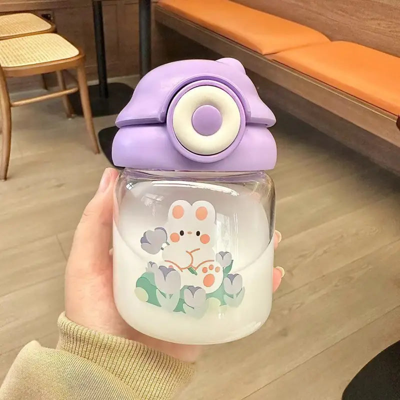 Mini Flower Kids Water Bottle - 0.4L / Purple