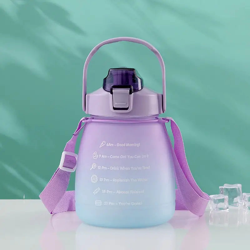 Mini Motivational Sports Water Bottle - 1-1.5L / Violet