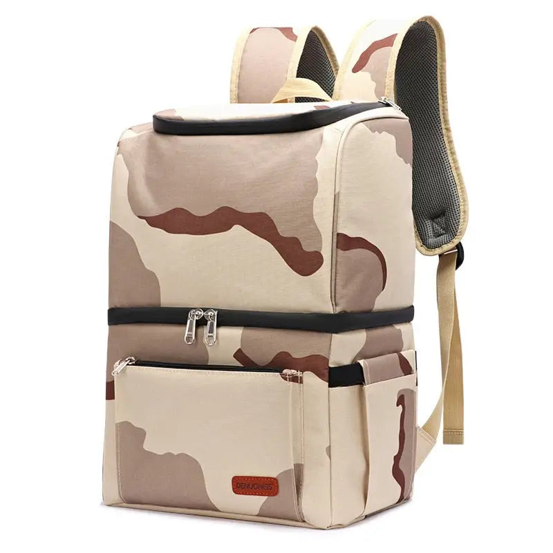 Outdoor Backpack Cooler - Brown