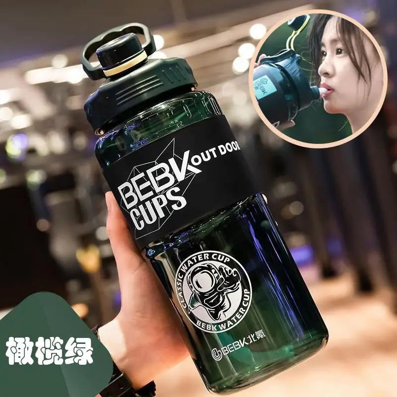 Plastic Sports Water Bottle - 3000ml / Green