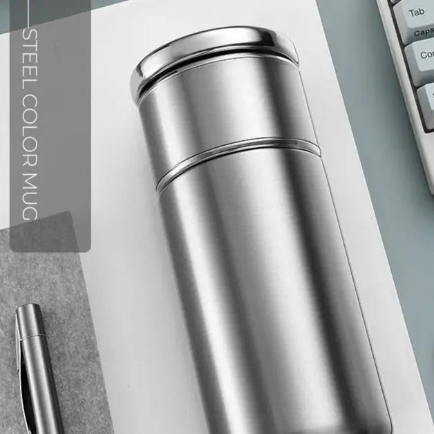 Portable Vacuum Coffee Thermos - 200ml / Silver