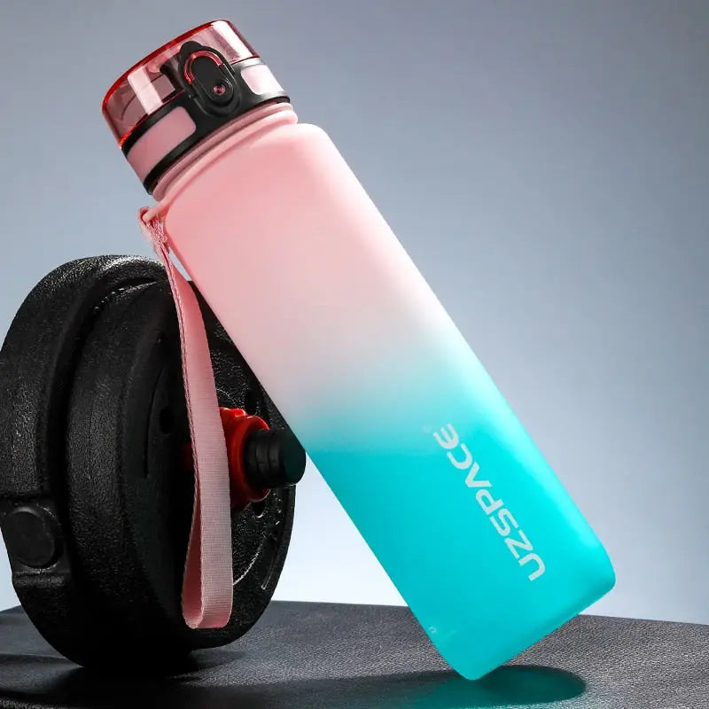 Protein Sports Water Bottle - 350ml / Pink and Cyan