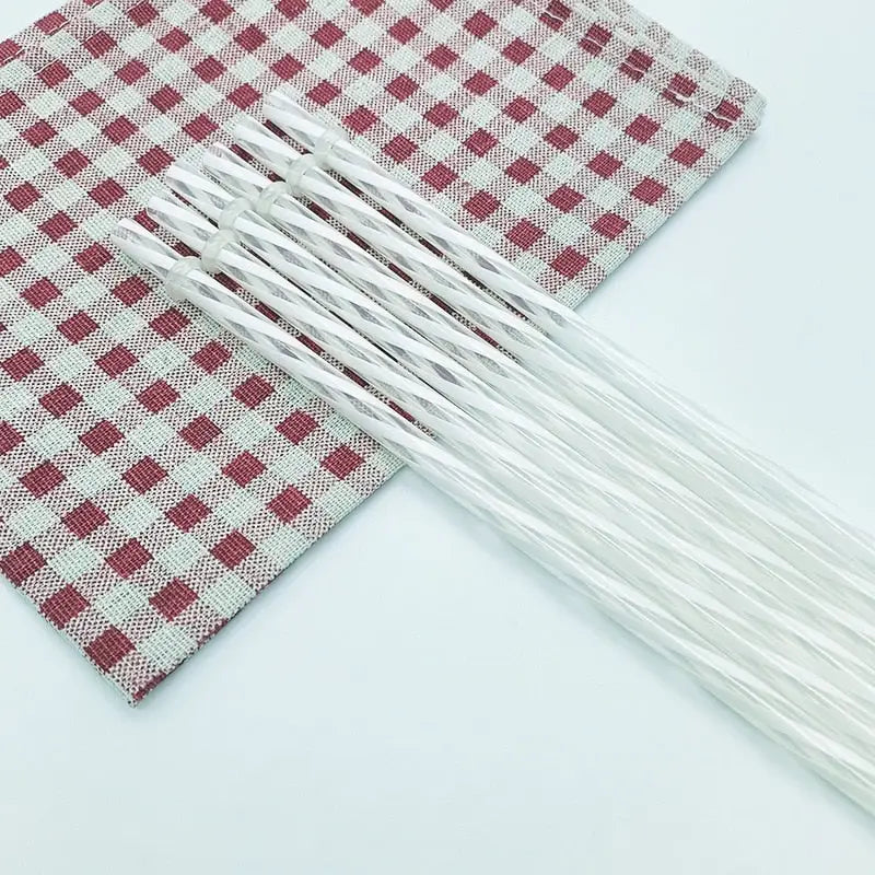 Reusable Plastic Straws - White