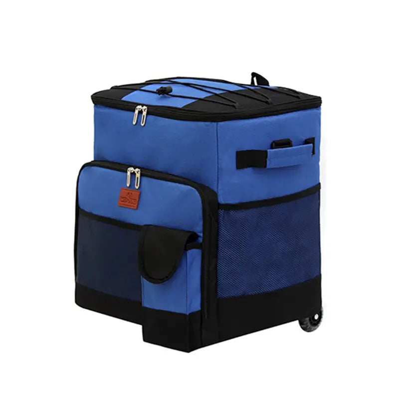 Rolling Cooler Carts - Blue Without Wheels