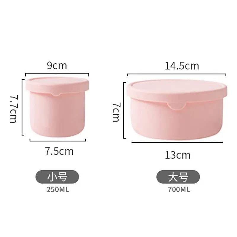 Silicone Bento Box - Pink / 250ml and 700ml