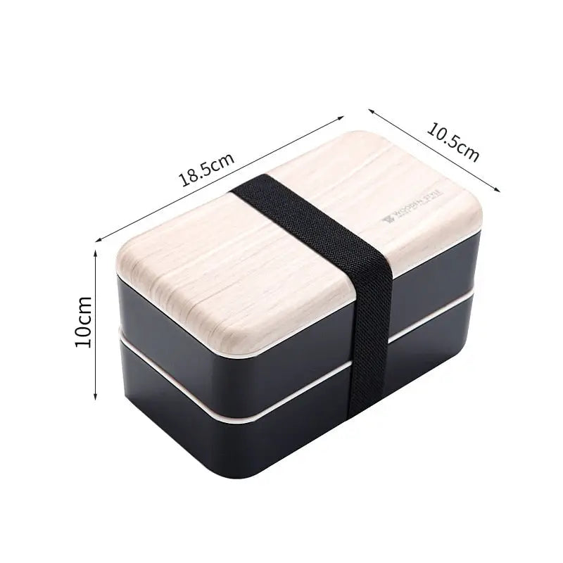 Simple Bento Box - Black / 1200ml