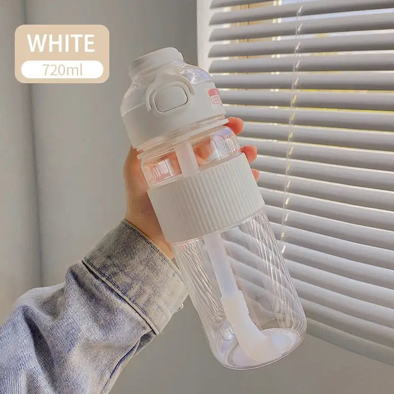 Simple Sports Water Bottle - 720-1100ml / White 720ml