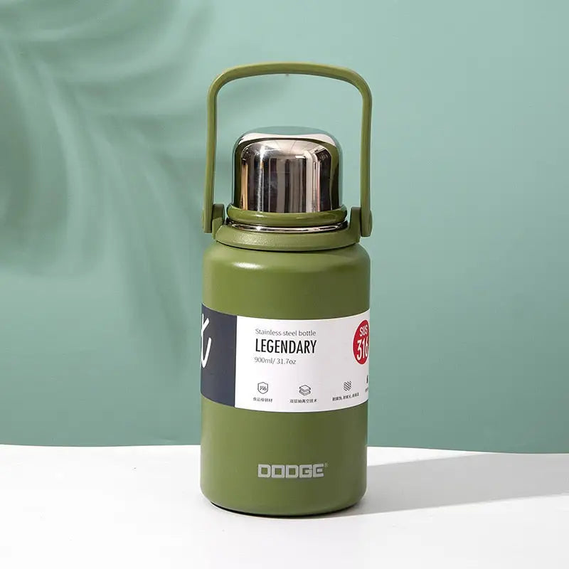 Small Stainless Steel Water Bottle - Green / 900ml