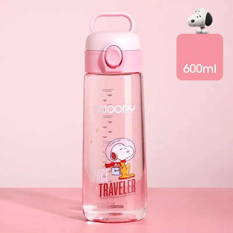 Snoopy Kids Water Bottle - 600ml / Pink