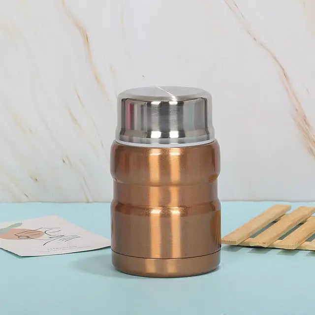 Soup Thermos with Spoon - 500ml / Gold
