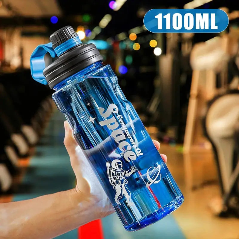 Sports Water Bottles with Filter - 1100ML Star Blue