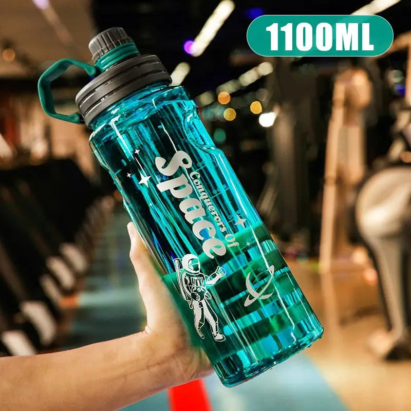 Sports Water Bottles with Filter - 1100ML Star Green