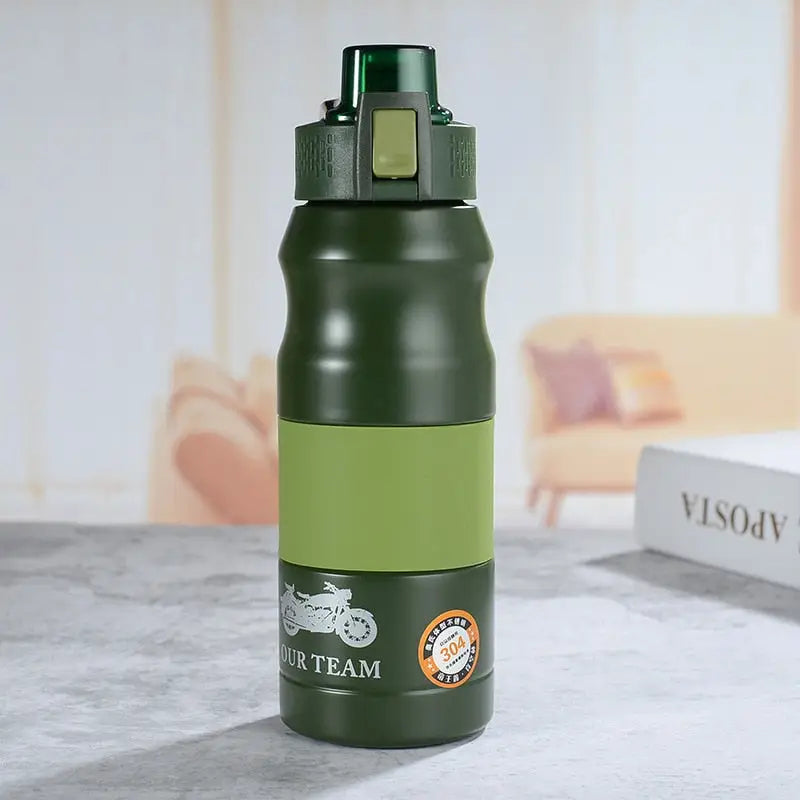Stainless Sports Water Bottle - 500ml / Dark Green