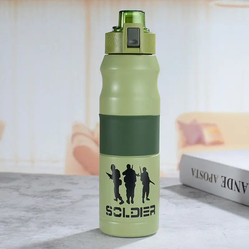 Stainless Sports Water Bottle - 500ml / Light Green