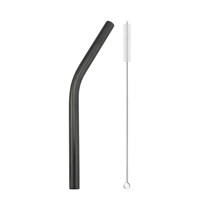 Straight Reusable Straw - Black Bent