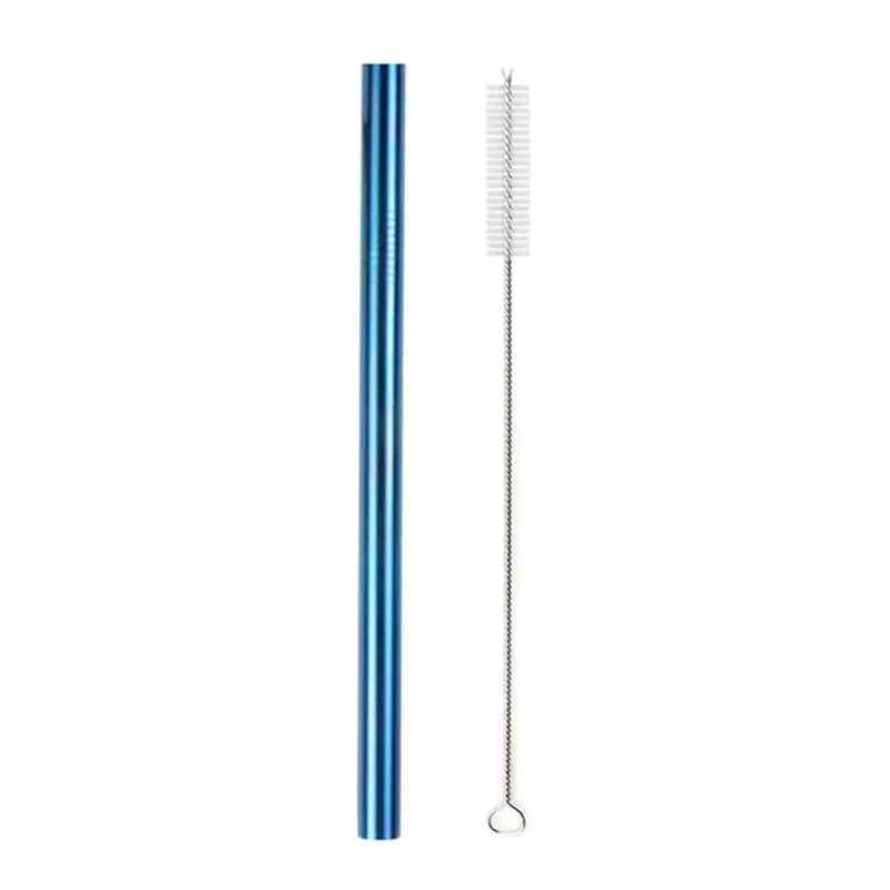 Straight Reusable Straw - Blue
