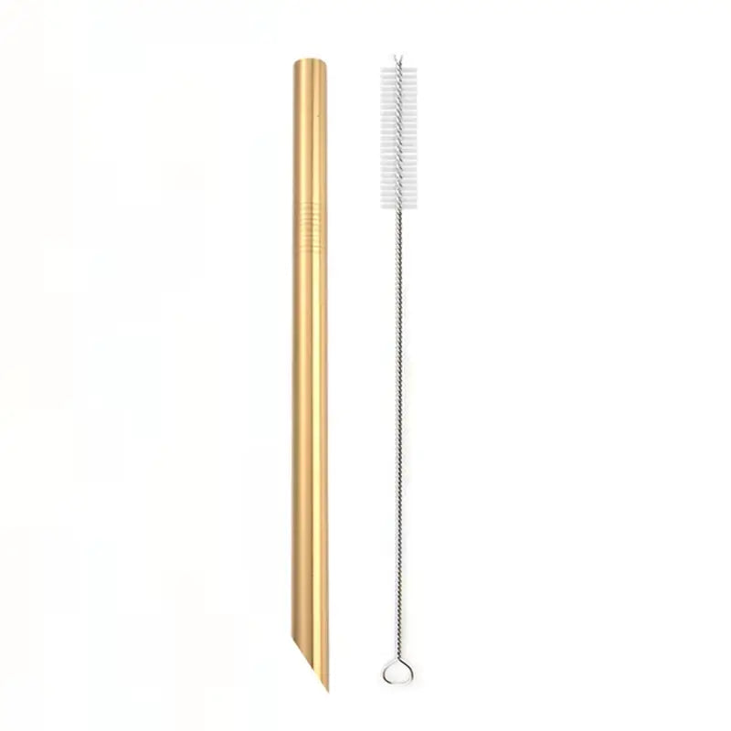 Straight Reusable Straw - Gold Sharp