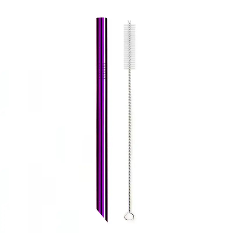 Straight Reusable Straw - Purple Sharp