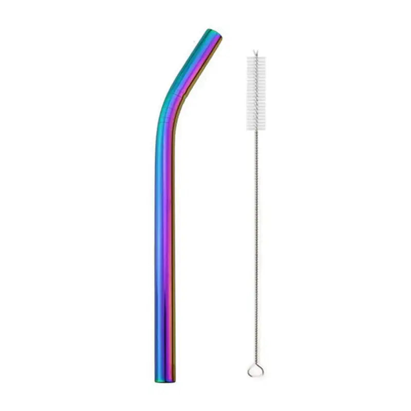 Straight Reusable Straw - Rainbow Bent