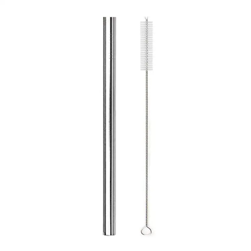 Straight Reusable Straw - Silver
