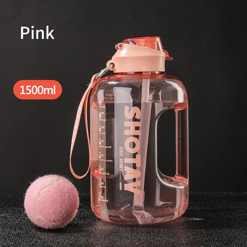 Training Sports Water Bottle - Pink 1500ml