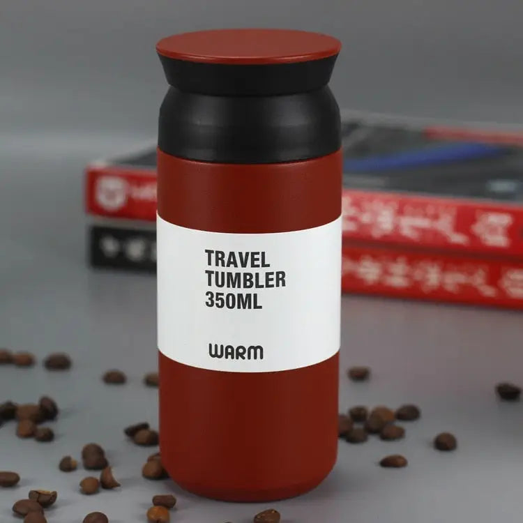 Travel Stainless Steel Water Bottle - Red / 350ml