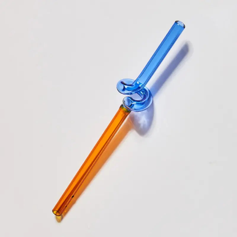Twisted Reusable Straw - Blue-Orange