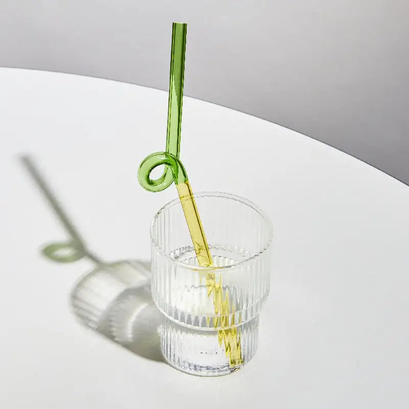 Twisted Reusable Straw - Green-Yellow