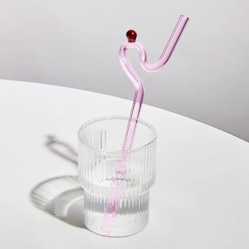 Twisted Reusable Straw - Pink