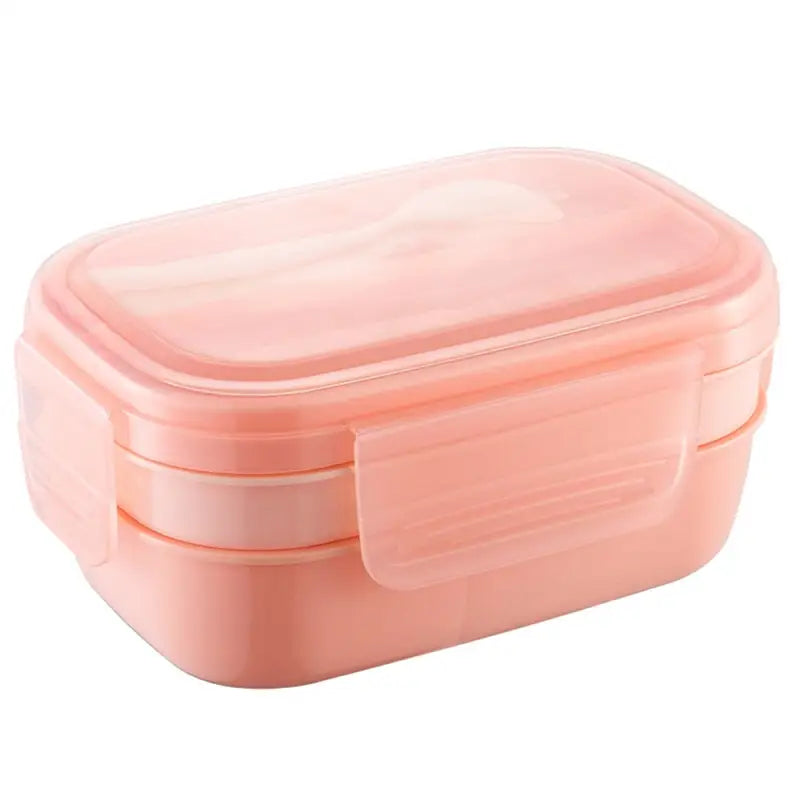 3 Layer Snack Container - Pink