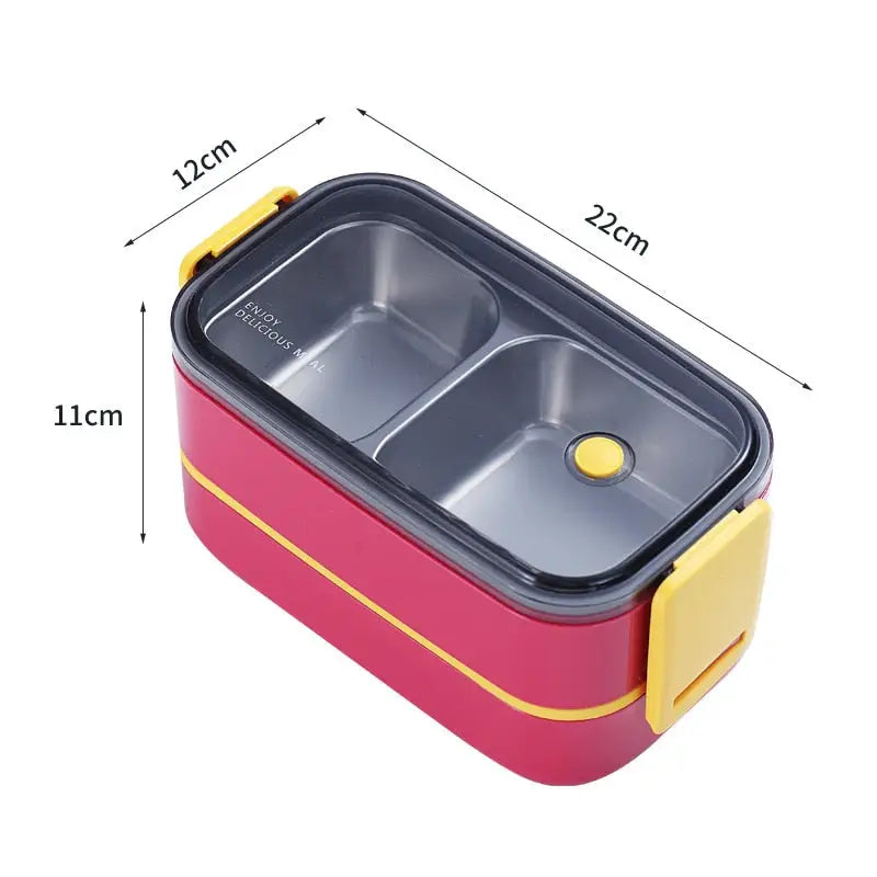 Adult Bento - B Double Layer Red