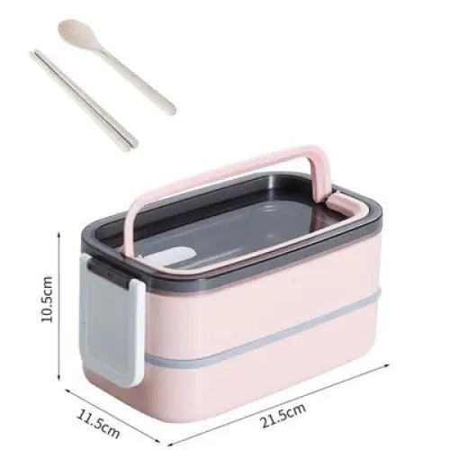 Adult Bento Box - Elegant Pink / Two Layer