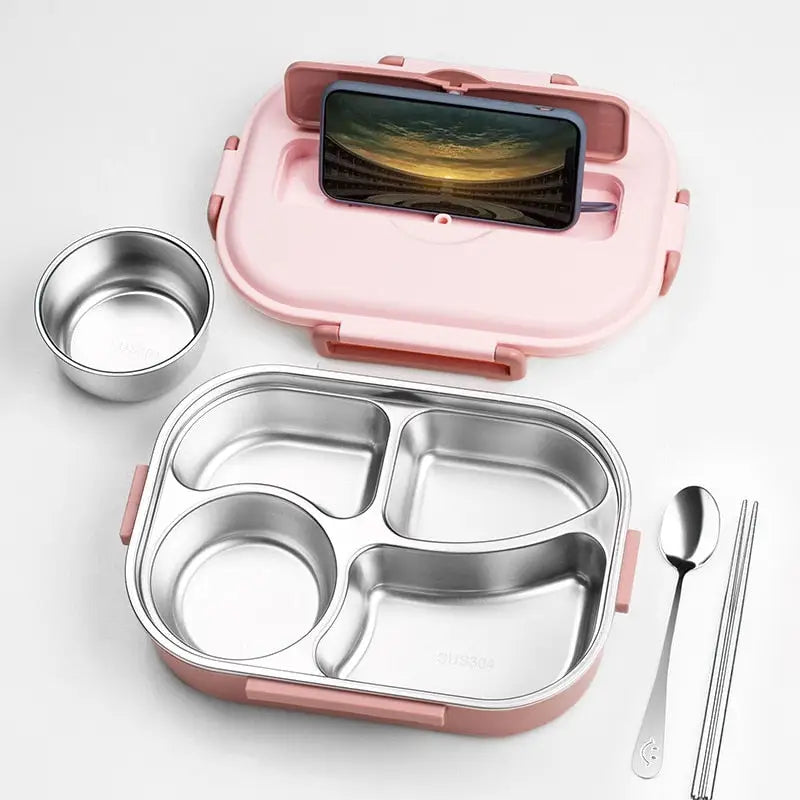 Adult Lunch Bento Box - Pink / 4 / 1500ml