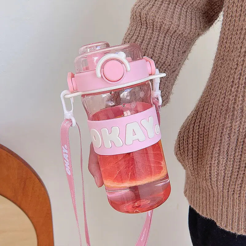 Aesthetic Kids Water Bottle - 745ML / Pink