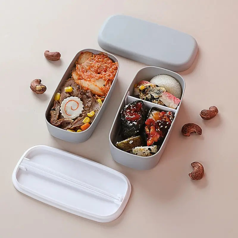 1.4L Bento Lunch Box Food Storage w/ 4 Compartment For Adults Kids US